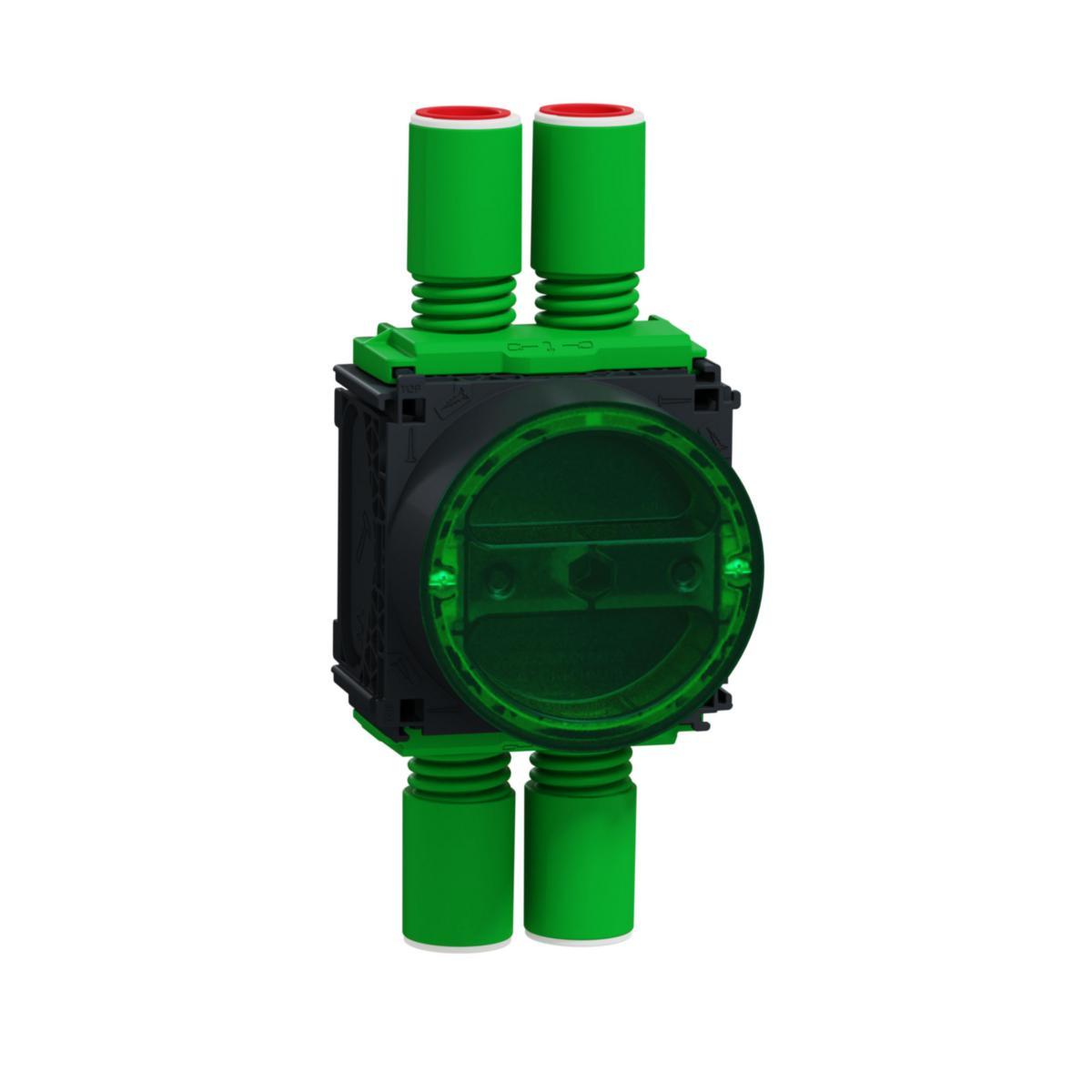 Apparatdosa, för dubbel- eller trippelgips, hög, Schneider Electric - APPARATDOSA DUBBEL/TRIPP GIPS 26-39mm 4 STUDSAR SCHNEIDER