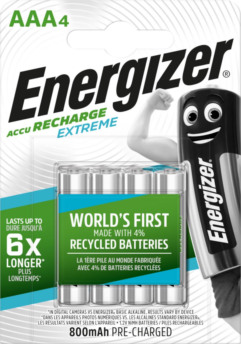 Oppladbare batterier Energizer - BATTERI RECH NH12 800 ECO FSB4 800MAH LADDBAR AAA BATTERI