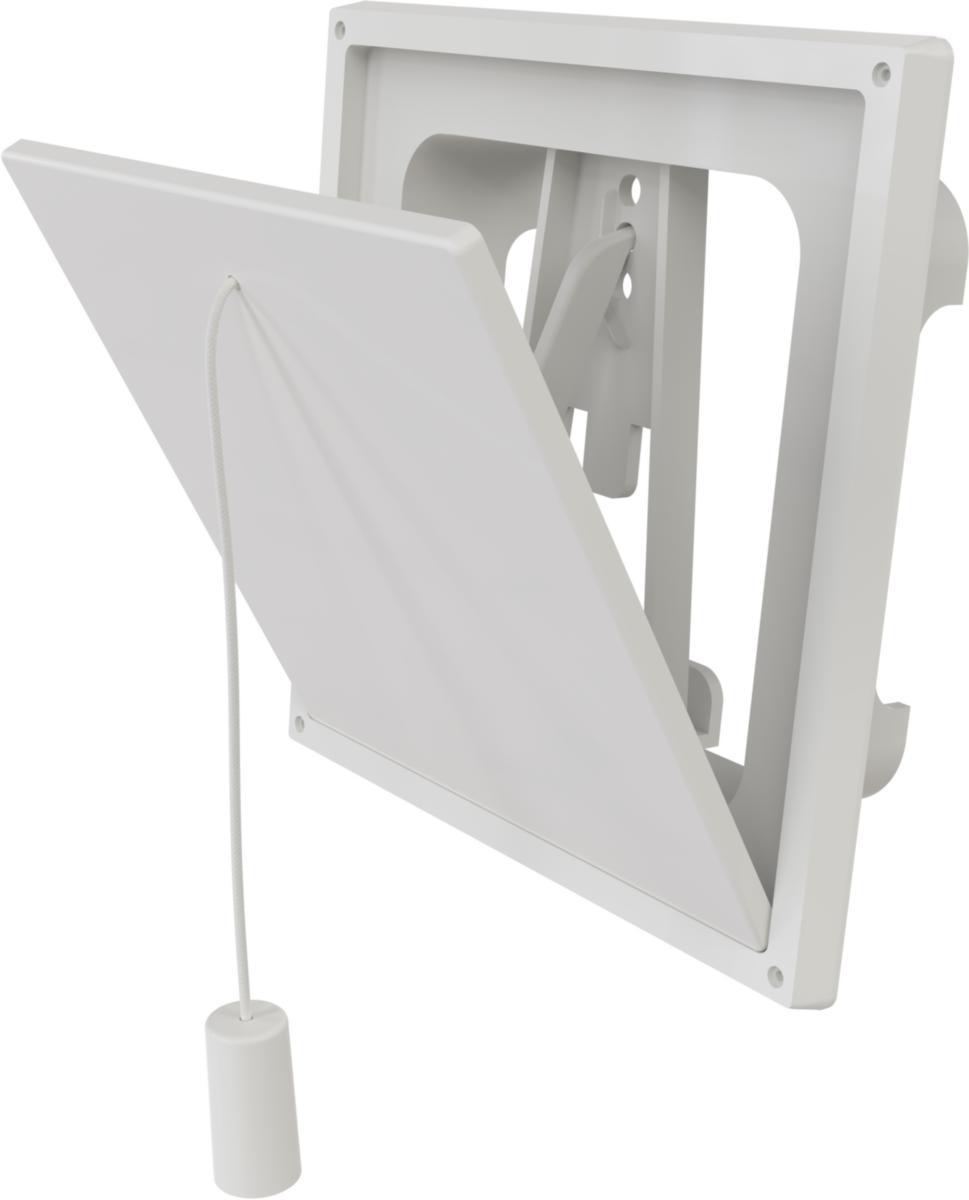 Klaffventil, Flexit - KLAFFVENTIL HVIT PLAST 4"X4" FLEXIT