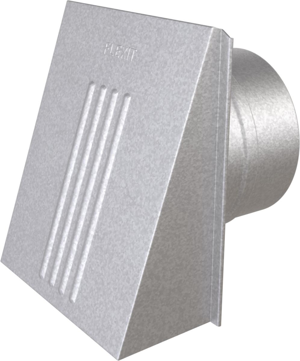 Ventilator med spjäll och stormkåpa, Flexit - VENTILATORVENTIL 6X6" Ø125 FLEXIT