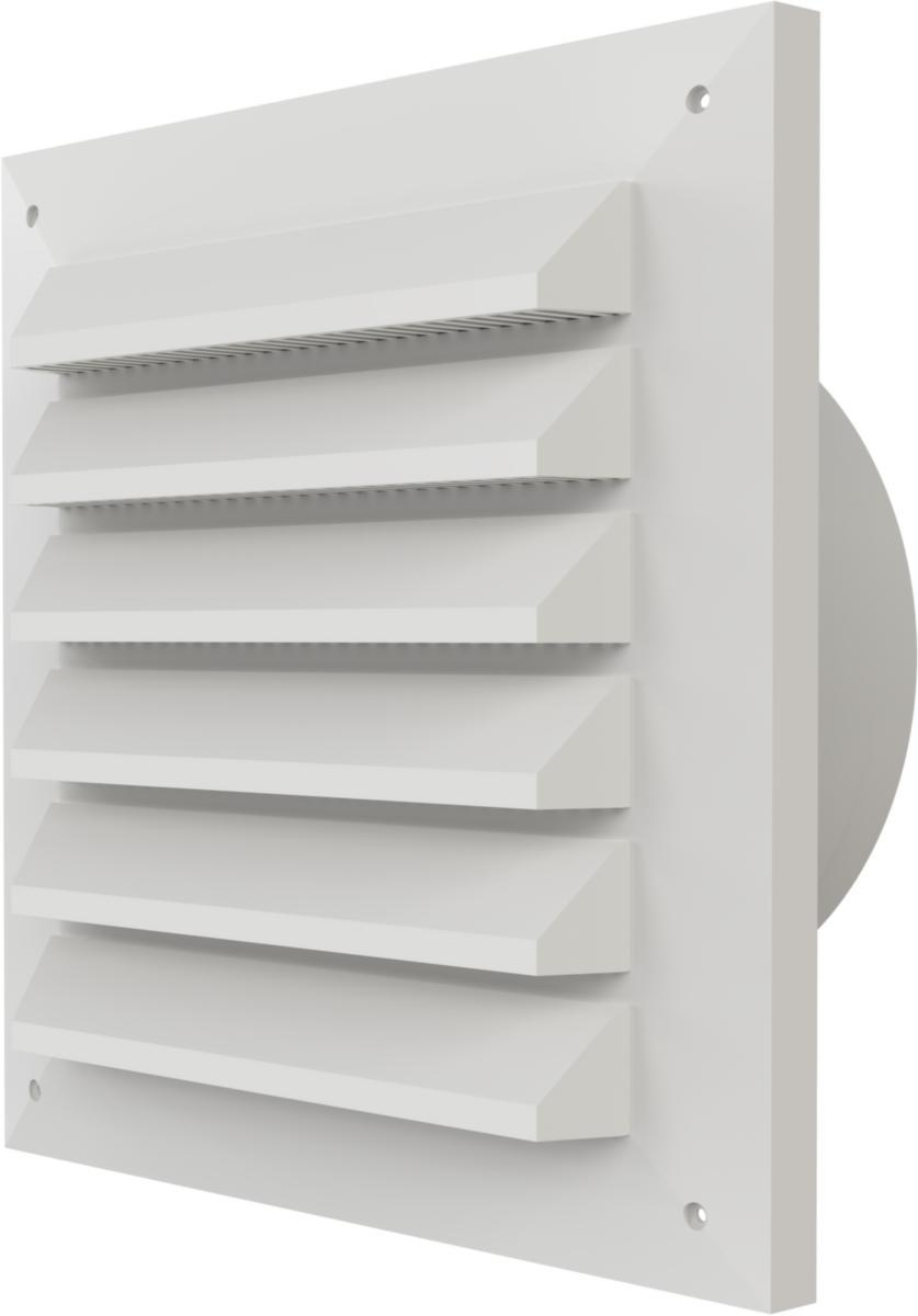 Ventilgaller 100KV2 - SJALUSIRIST 125 K HVIT Ø125 FLEXIT