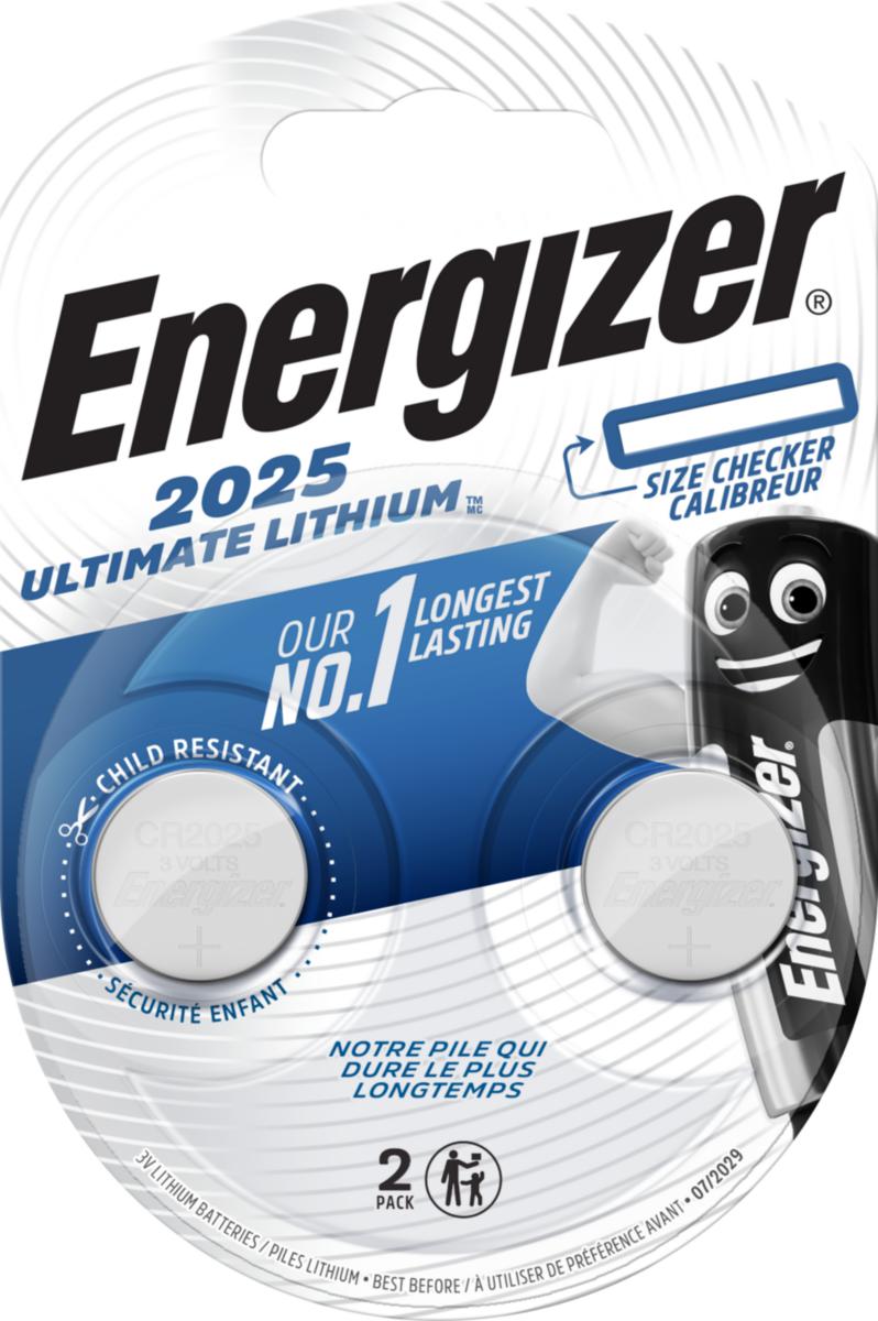 Batteri Energizer Lithium Knappcelle - BATTERI CR2025 UL 2P ULTIMATE LITHIUM COINS