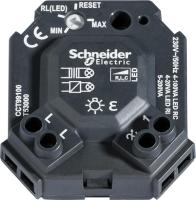 Dosdimmer, universal för LED, glödljus, halogenlampor 230 V, lågvoltshalogen, 4-100 W, Schneider, inkl impulsfjädrar