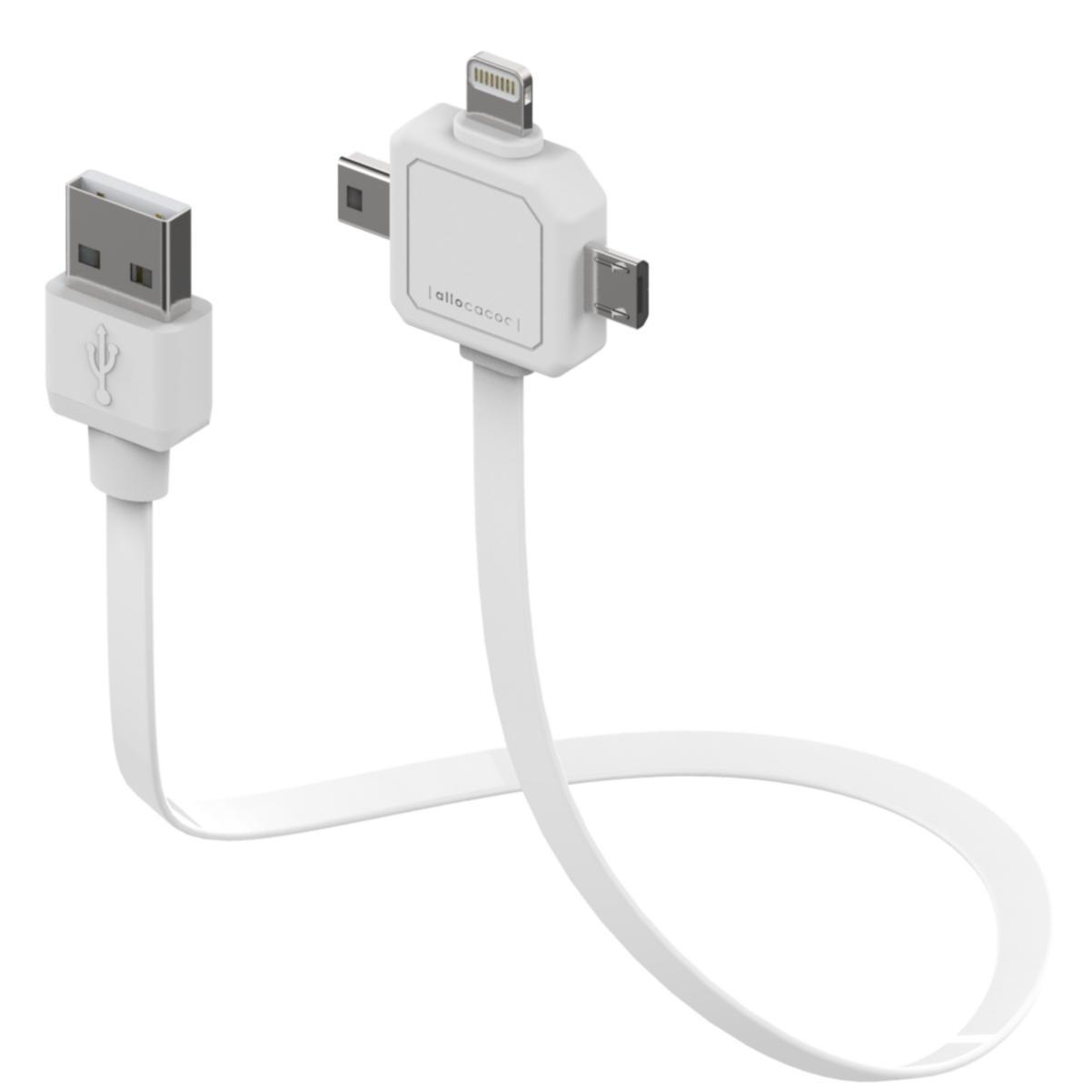 Lade-/overføringskabel USB, 3-veis -