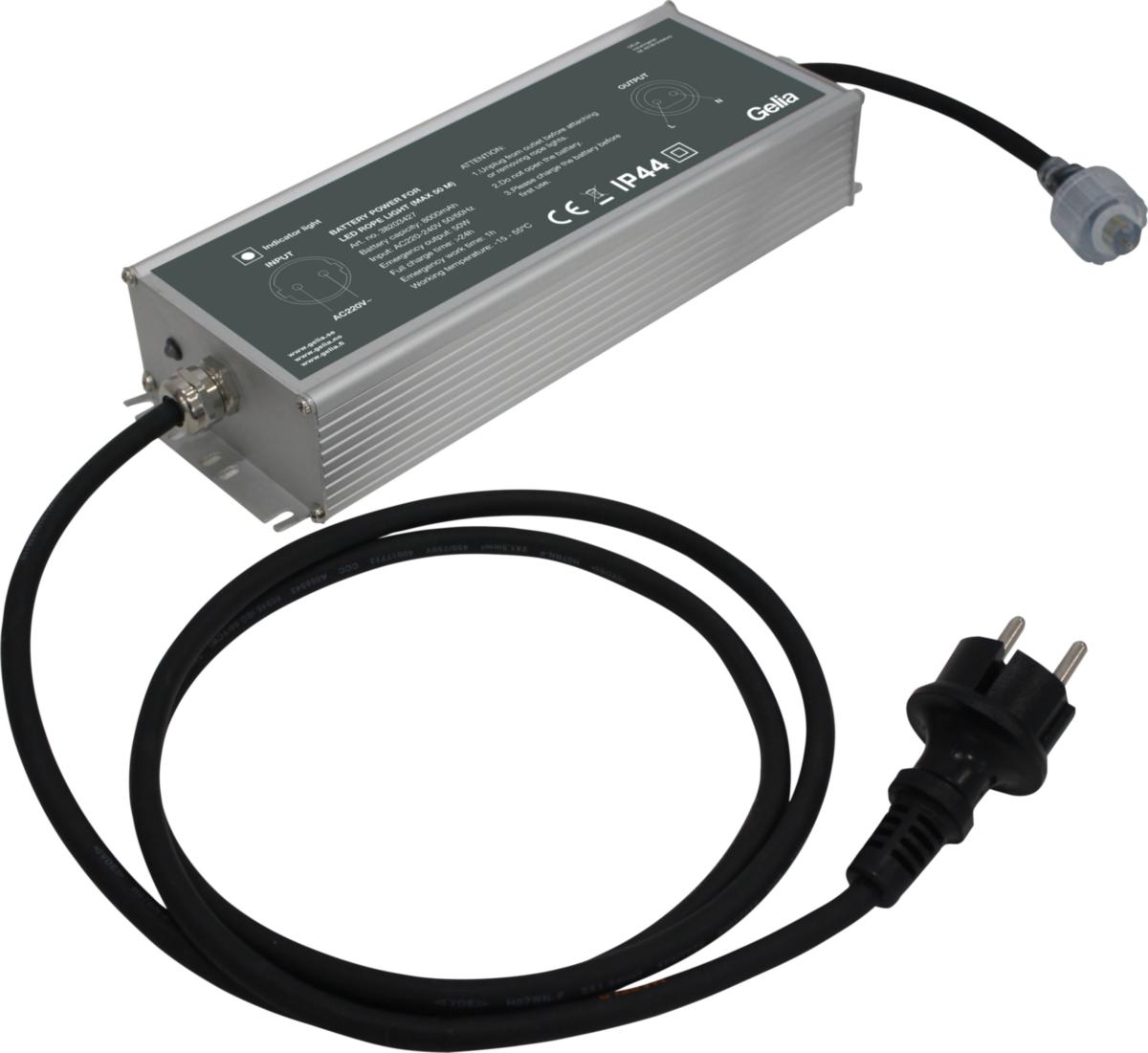Nødlysbatteri till LED-slynge Worklight Rope - NØDLYSBATTERI 50W IP44 FOR LEDSLYNGE ROPE