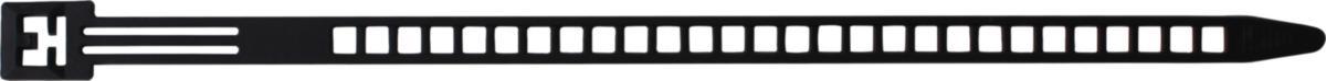 Strips til LED-slynge Worklight Rope - STRIPS SVART 9X250MM 10 ST