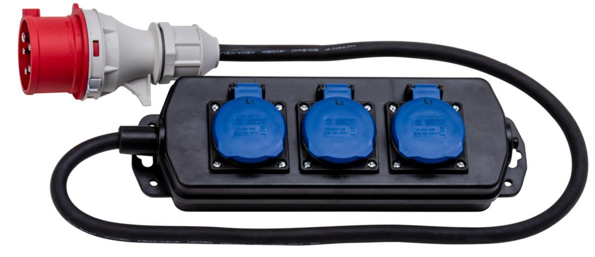 Grenuttag/Övergångssladd 400V, 3x230V - 