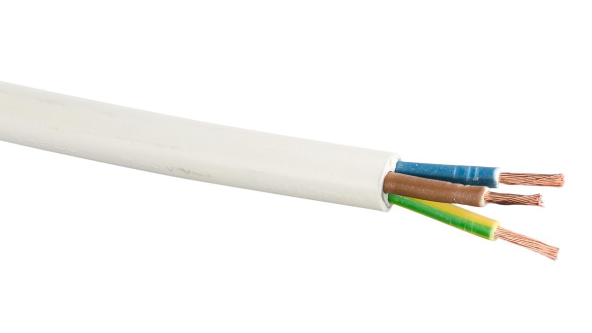 RKK (H05VV-F) - KABEL PMH 3G1 10M HVIT RING