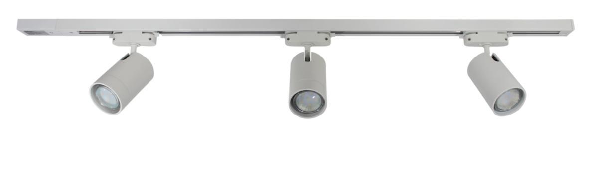 Spotlightskinne inklusive spotlights, Ingarö - SPOTLIGHTSKINNE 1M + 3 LAMPER HVIT GU10 EKS LYSKILDE INGARÖ
