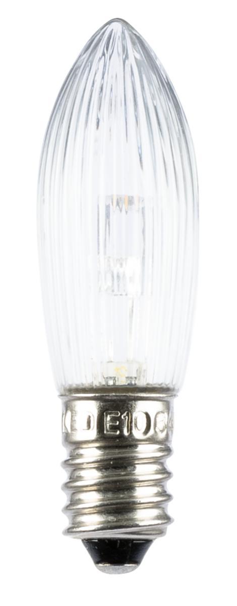 Topplampa LED, till ljusstake och julbelysning, klar - JULELAMPE TOPP LED ROMANCE 3-P 0.2W 10-55V E10 BLISTER