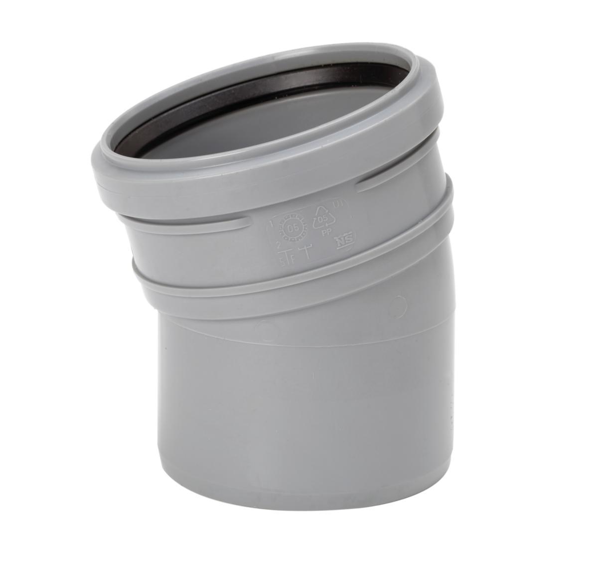 Böj 15° med 1 muff PP, Uponor - BEND 50X15GR PP INNE 1 MUFFE UPONOR