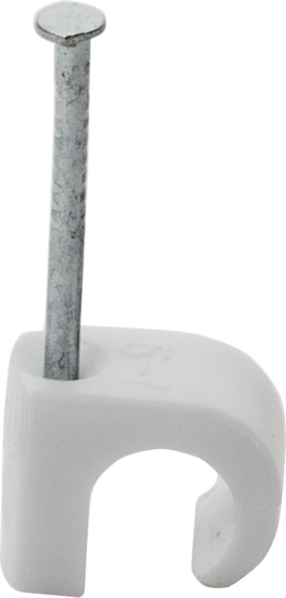 Ledningsklammer,SB-pakket, rund - KLAMMER 5-7MM TC HVIT F/RUND LEDNING 20ST