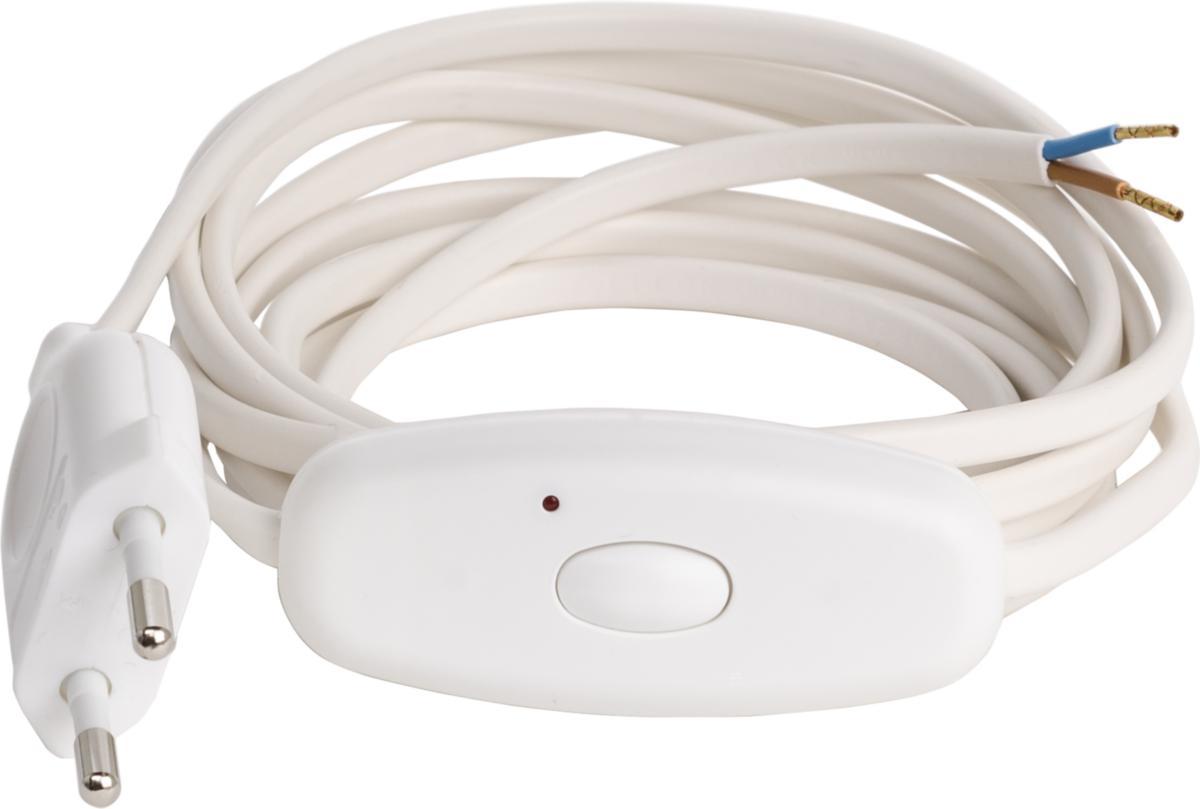 Skjøteledning med dimmer - SKJØTELEDNING M/DOMMER 10-150W 180+70CM VIT