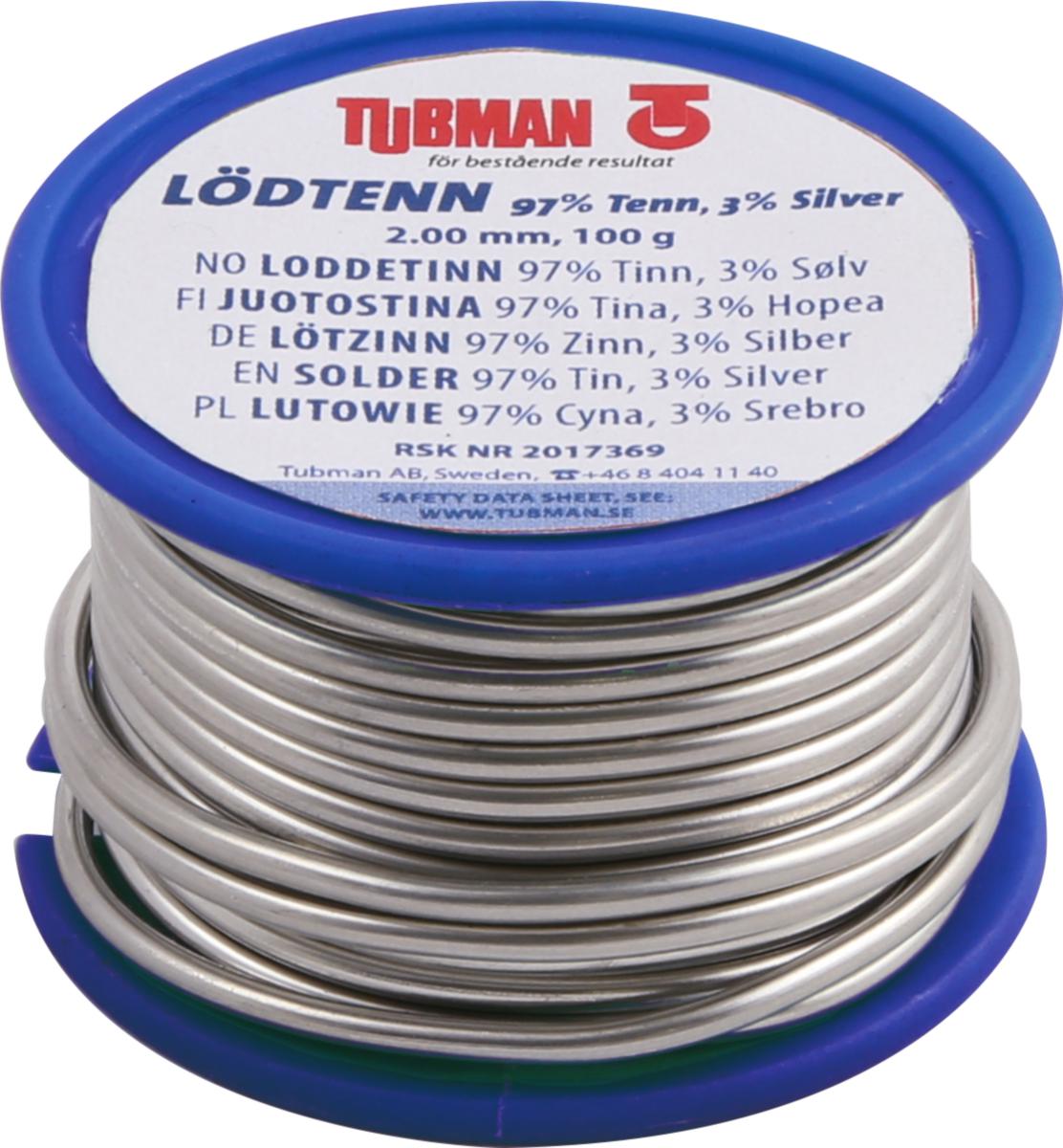 Lödtenn/mjuklod, 97 tenn/3 silver, Tubman - 