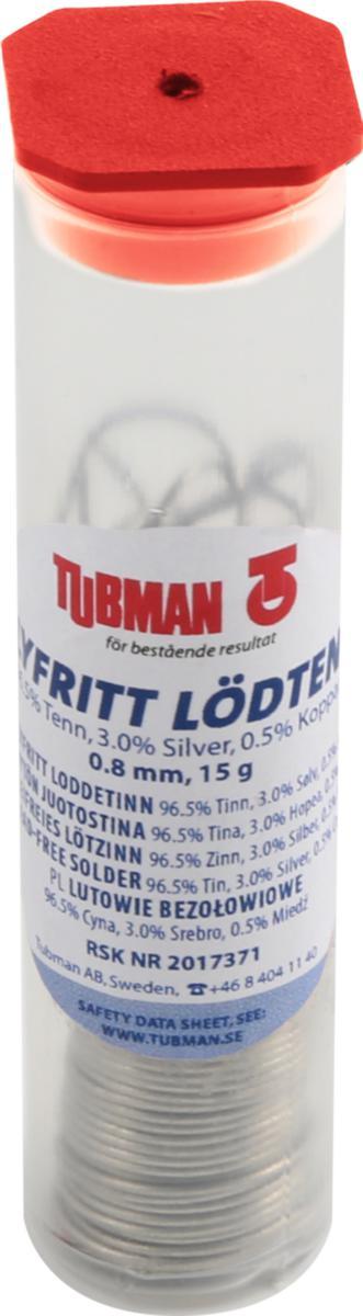 Lödtenn, blyfri, 15 g, Tubman -