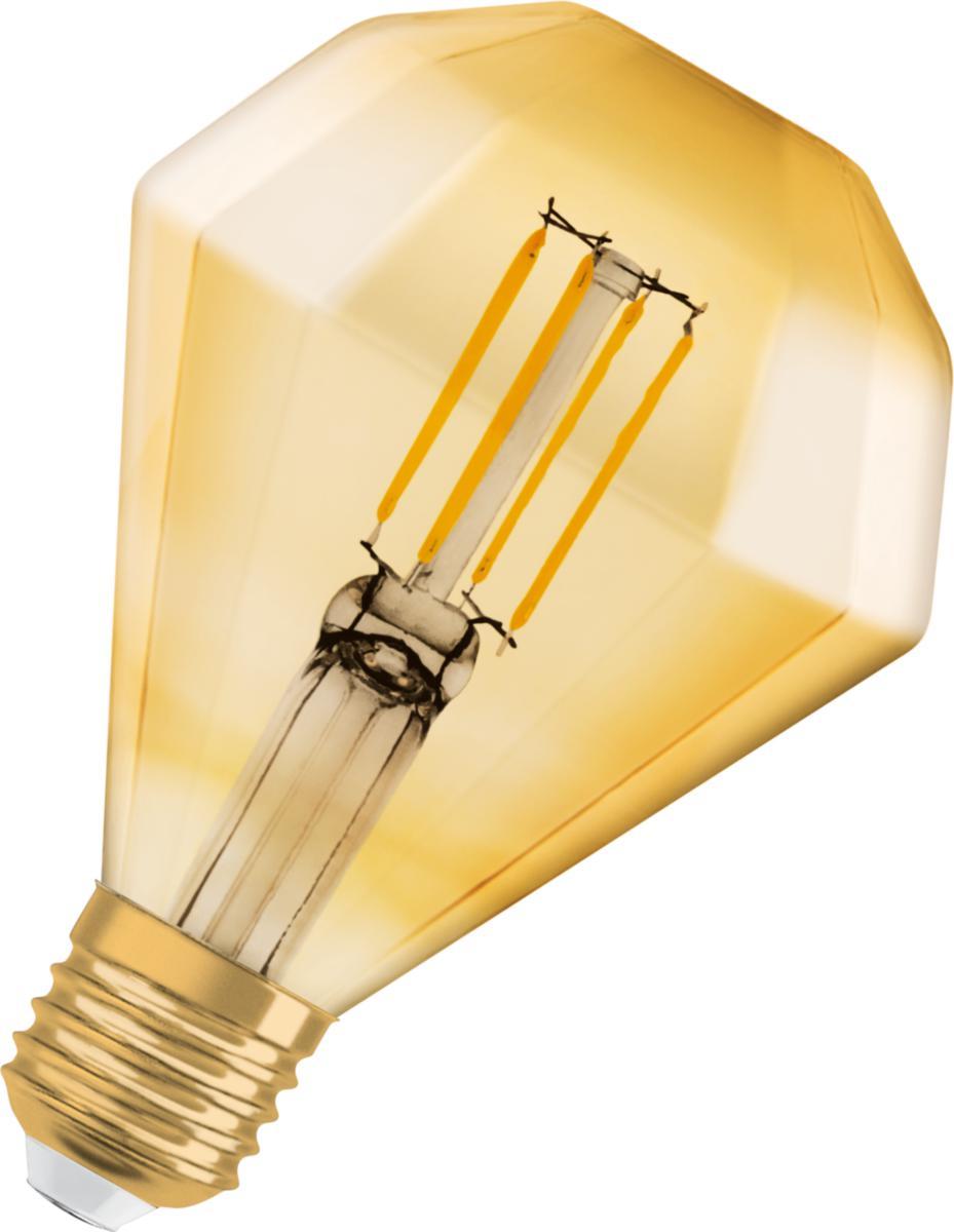 LED-lampa, klar, guld, Vintage 1906, Osram - 