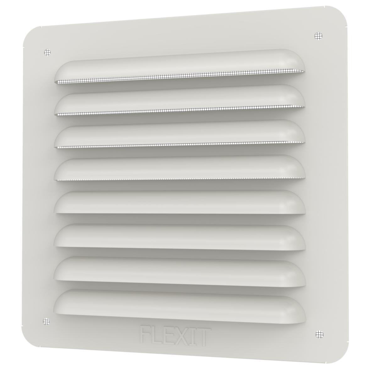Ventilgaller, metall, Flexit - SJALUSIRIST HVIT FLAT 155X155 101297 FLEXIT