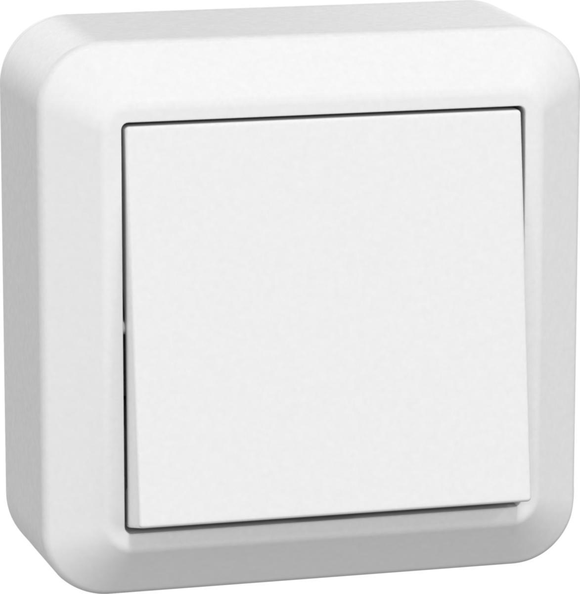 Strømbrytere, utenpåliggende, Connect 2 Home, Gelia - STRØMBRYTER 1-POL TRAPP UTP HVIT 16A CONNECT 2 HOME