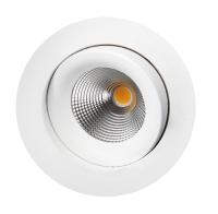 DOWNL LED 9W VIT IP44 3000K VINKLINGSBAR 30° INKL DRIVER