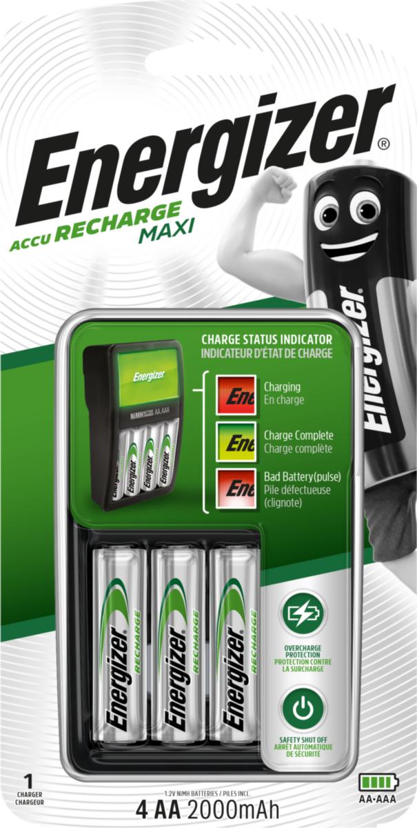 Batterilader Energizer MAXI - Batterilader maxi 4aa 2000 mah