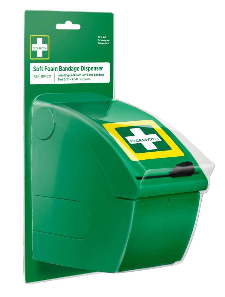 Dispenser Soft Foam Bandasje Cederroth 51011024 - DISPENSER CEDERROTH 51011024 INKL SOFT FOAM BLÅ 6CMX4.5M