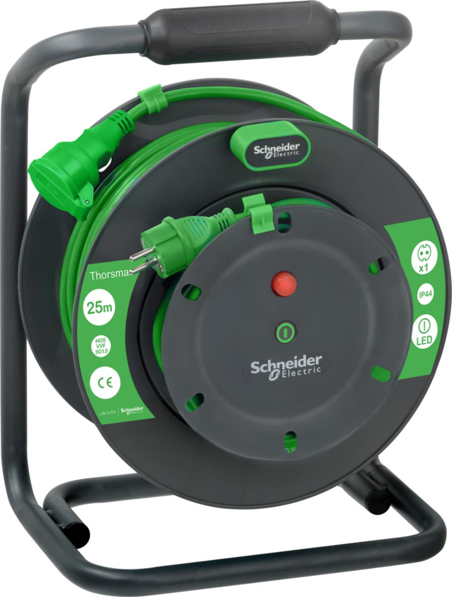 Kabelvinda Extended Omvänd 3G1.5 25 + 3m IP44, Schneider - 