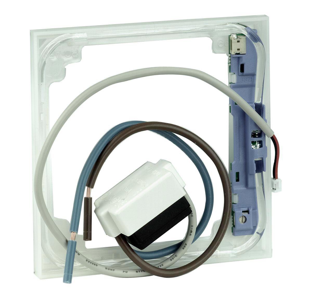 Dekorramme med lys for kombinasjonsrammer, inkludert transformator, Elko Plus - RAMME M LYS ELKO PLUS 1-HULL MED TRAFO TRANSPARENT