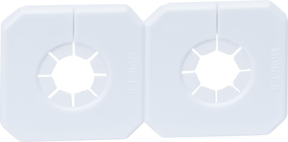 Dekkskiver, Duo-Täck for doble rør - DEKKBRIKKE 18-34MM HVIT