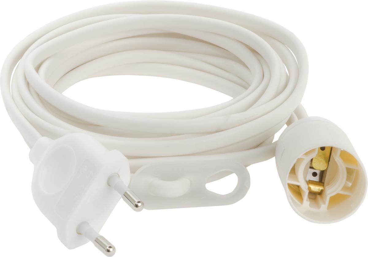 Lampettledning med E14 & europa støpsel - LAMPETTLEDN PL 3.5M M E14 LAMPEHOLDER.& EUROPA STØPSEL
