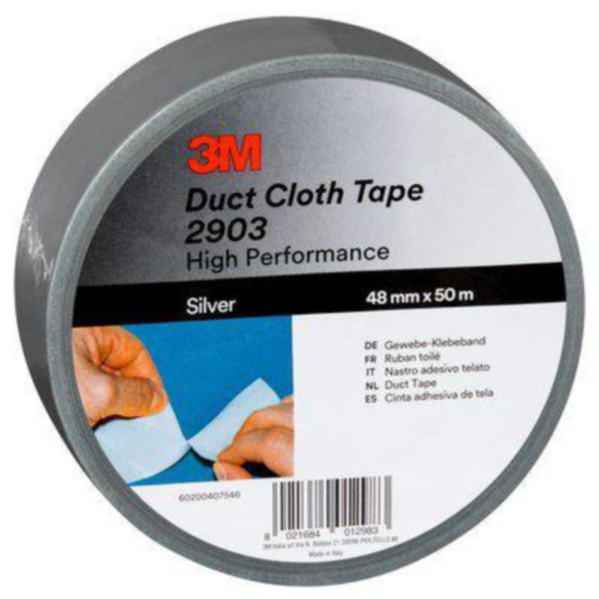 Scotch® Universal Duct Tape, Silver 2904, 48 mm x 25 m, 2 Rolls