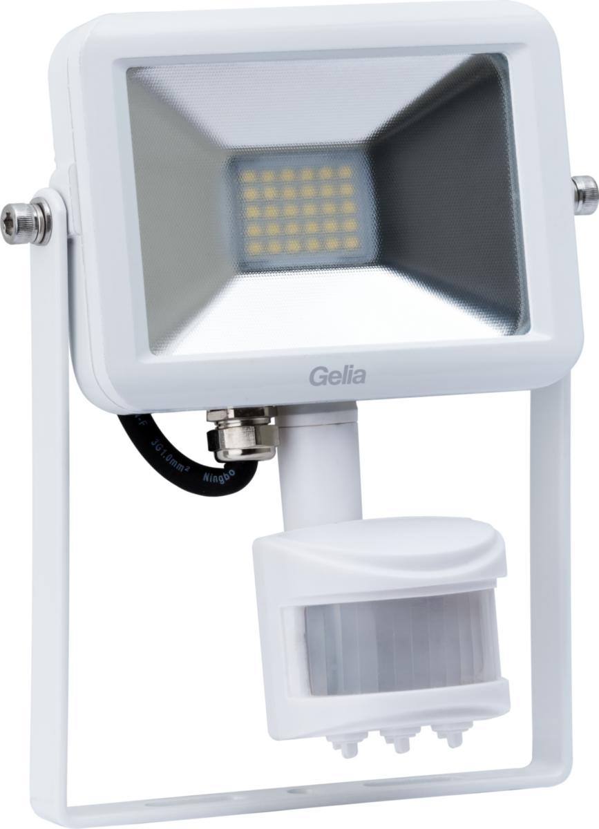Lyskaster LED med bevegelsessensor, med stikk, Hanö - LYSKASTER LED 20W HVIT M IR IP44 0.5M KABEL M STØPSEL