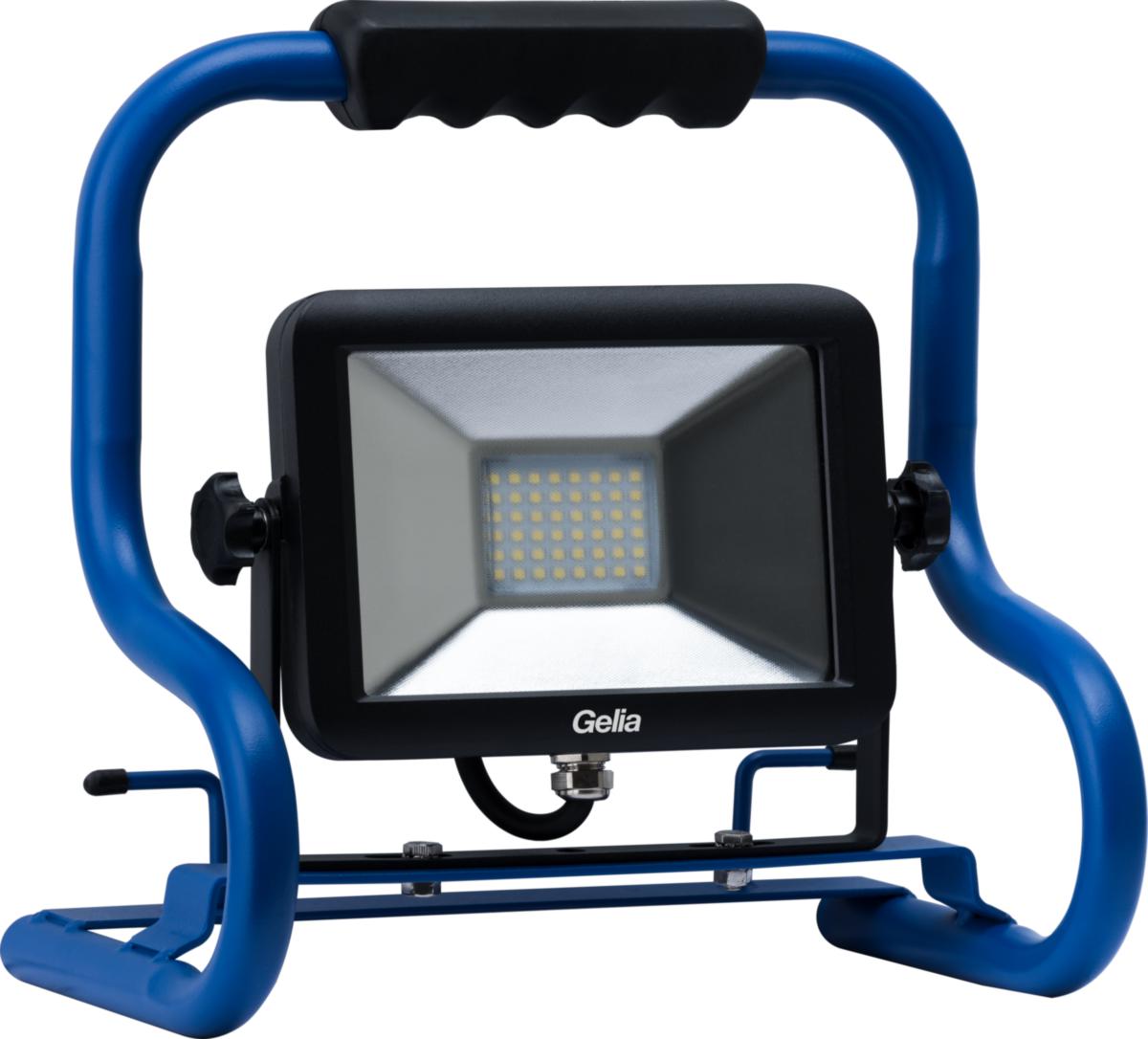 Arbeidsplassbelysning LED med stativ, Gelia - ARBEIDSLAMPE LED 30W IP65 6500K 2M KABEL M STØPSEL