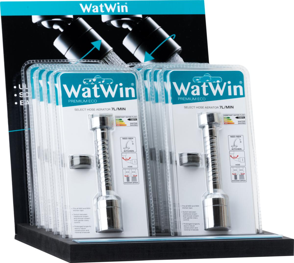 Benkdisplay, strålesamler med slange, Select M22/24 7L, WatWin - Benkdisplay, strålesamler med slange WatWin Select M22/24 7L