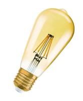 LED-lampa, ST64 (oval)/Edison, klar, guld, Vintage 1906, Osram