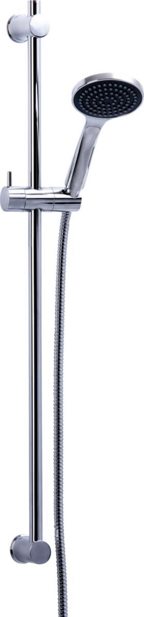 Dusjsett Aqualine 1-stråle m/hånddusj, slange, stang. Gelia - DUSJSETT AQUALINE KROM 1SPRAY 1.75M SLANG MAX C/C 740MM