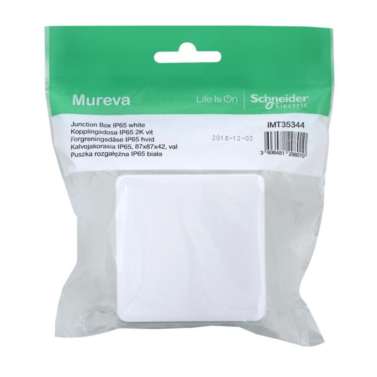 Koblingsboks Mureva Schneider - Koblingsboks Mureva Schneider Klikklokk IP65 2K Hvit