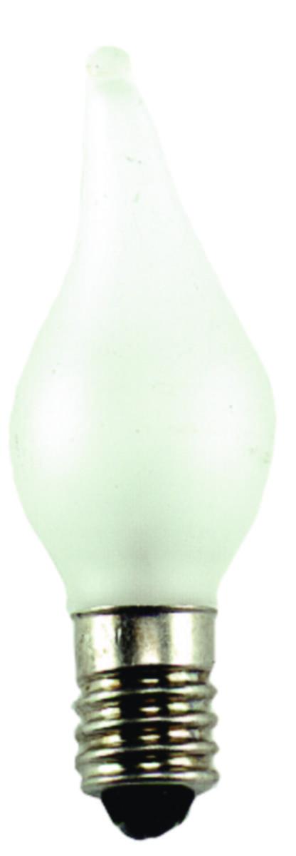 Topplampe LED, Romance, til lysestake og julebelysning, frostet - JULELAMPE TOPP LED ROMANCE 7-P 0.2W 10-55V E10 BLISTER
