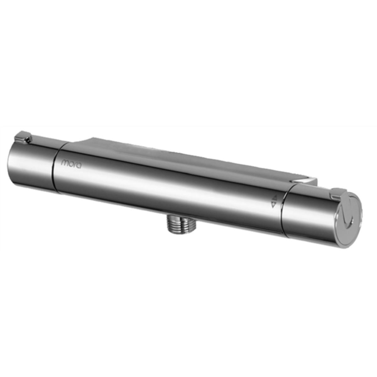 Termostatblandare för dusch, 160 c/c, utl ned, Mora Rexx T5 - DUSJBATTERI MORA REXX T5 UTL NED 160C/C KROM