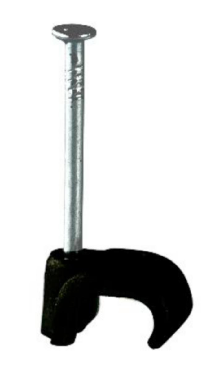 Ledningsholdere, SB-pakket, oval - KLAMMER 3X5 SORT FOR OVAL LEDNING 20 STK