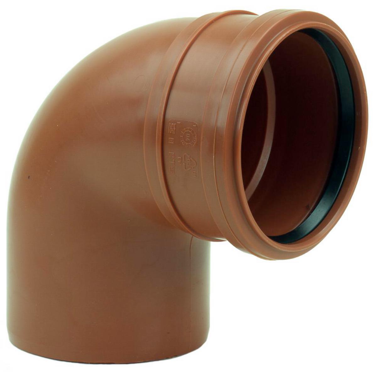 Markavloppsböjar PP 90° 1-muff - MARK-BØY 110X90GR 1 MUFFE PP 2353918