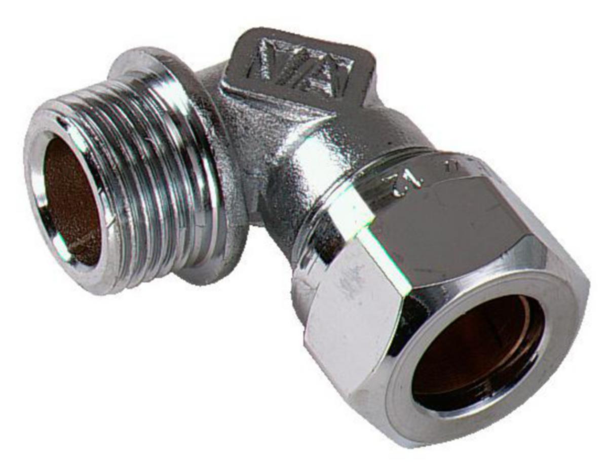 Angle coupling 90° VA 1145, chrome-plated, Vatette - Kobberrørsvinkel Utv 12xr15 Utv Gg Fkr 12xr15