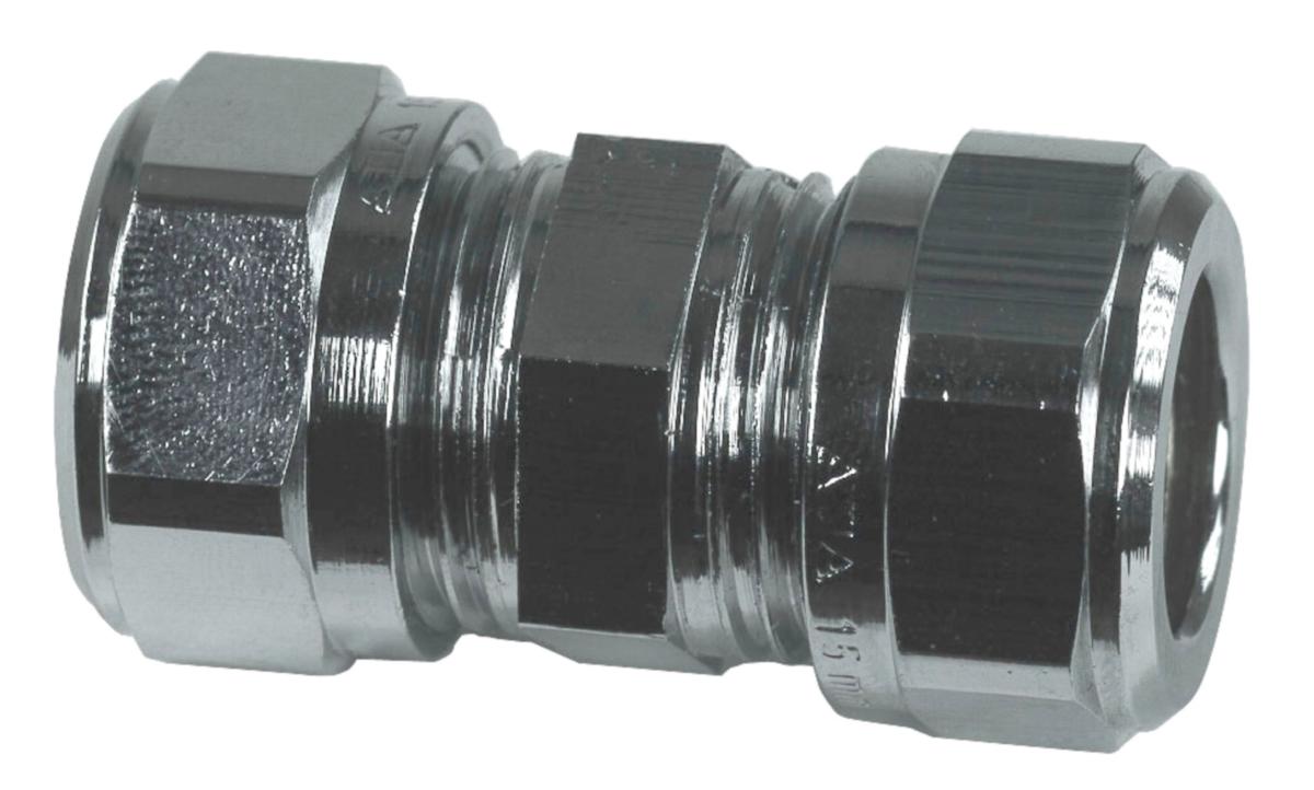 Klemringskoblinger rett, kopper-kopper - KLEMRINGKOBL. 12MM RETT FORKR. RETT FORKROMMET