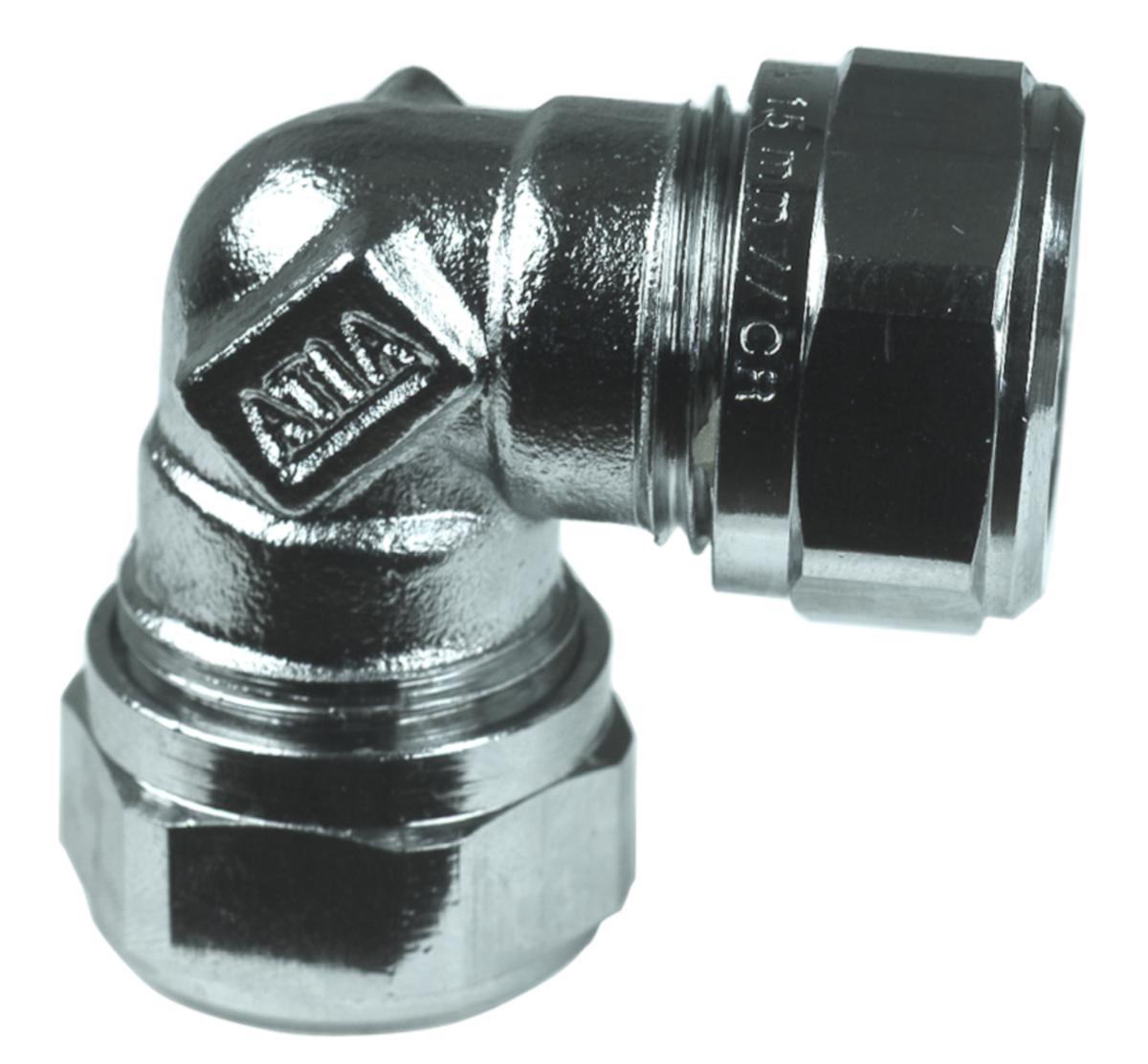 Klemringskobling vinkel kobber-kobber - KLEMRING ALBU 15MM FKR. FÖRKROMAD