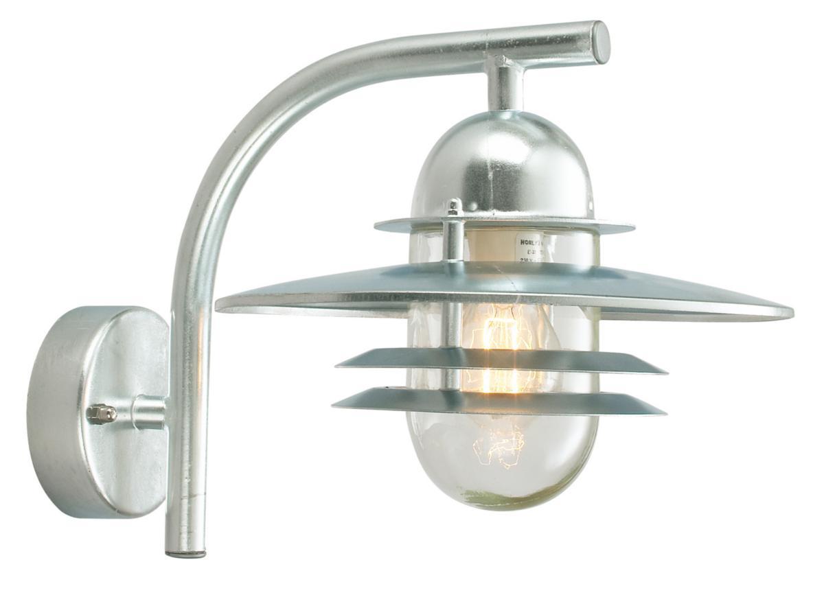Veggarmatur Oslo, med klart glass, Norlys - VEGGLYKT OSLO GALVANISERT NORLYS 60W E27 IP54