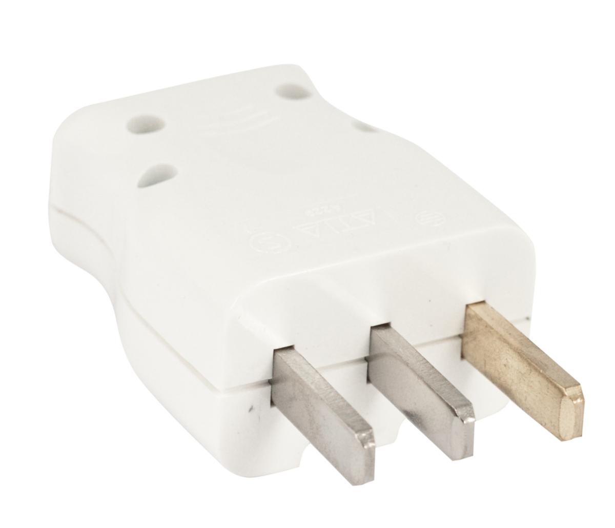 Komfyrplugg m/jord - FLATSTIFT KOMFYR PLUGG 25A 250 ATIA 2-POL M/JORD