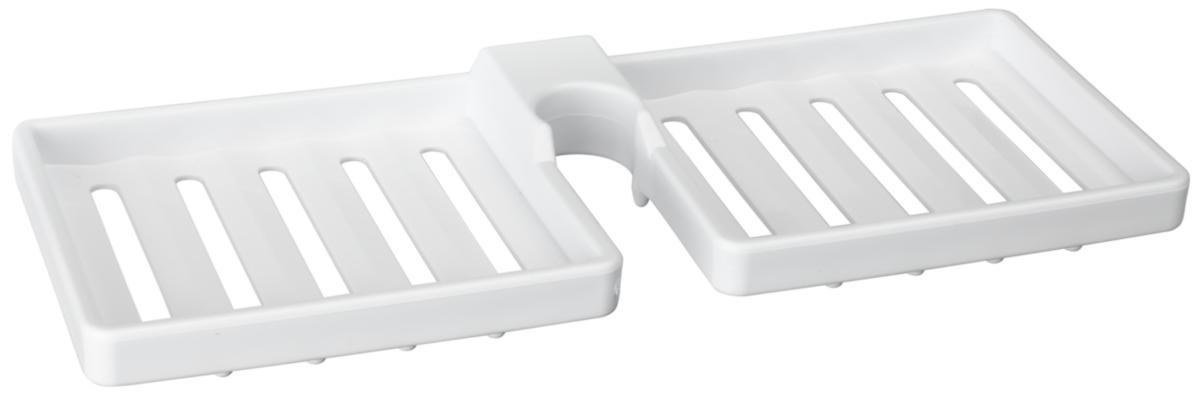 Tvålkoppar i acryl för duschstång 18 mm, Arrow - SÅPEKOPP PLAST HVIT ARROW